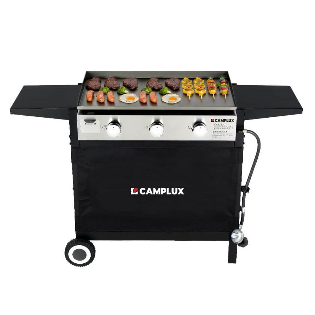 Camplux Outdoor Gas Griddle Grill Combo 3 Burner ,Camping and Tailgating 33,000 BTU w/ 20 LB LP Connector