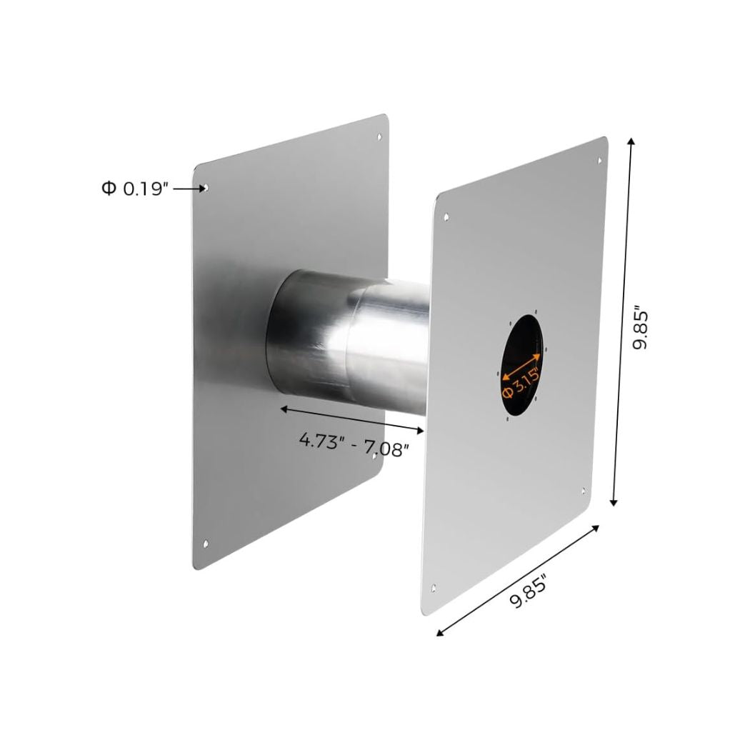 Camplux 3.15'' Wall Thimble, Stainless Steel Wall Thimble for Gas Water Heater