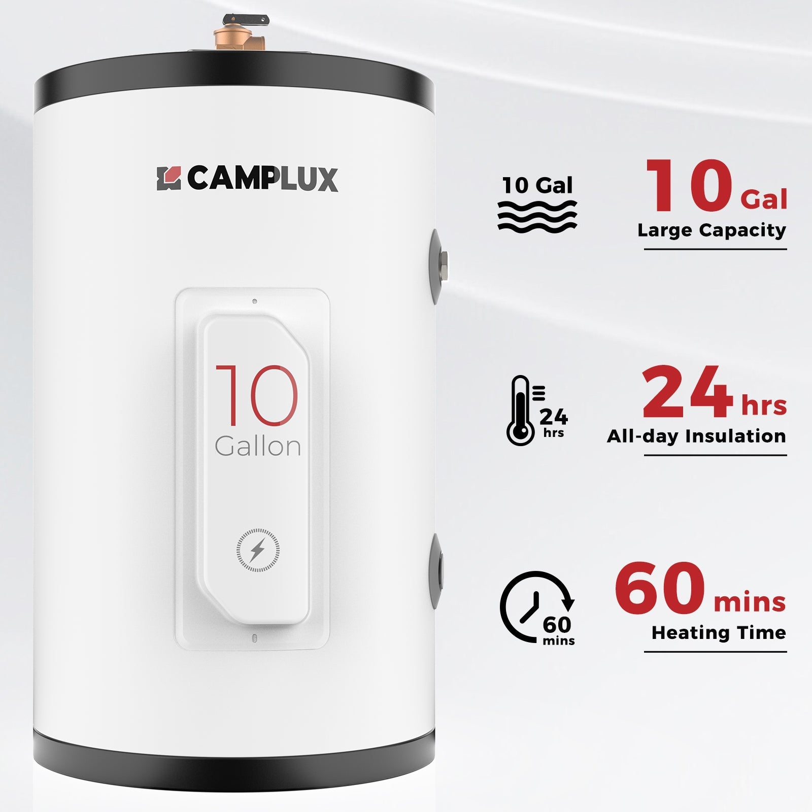 Camplux 10 Gallon Electric Water Heater