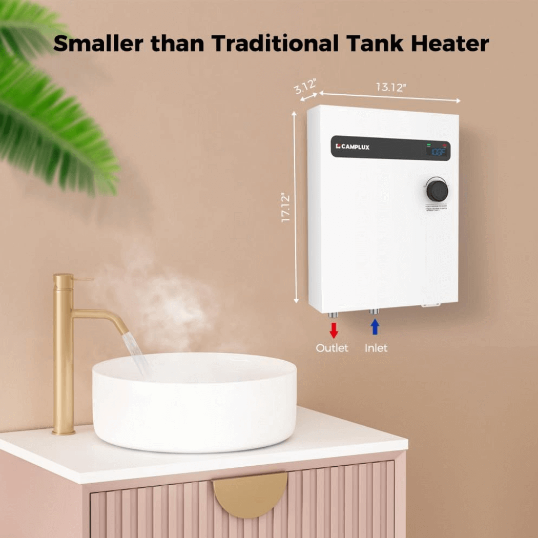 Camplux On Demand Electric Tankless Water Heater 18kW | White